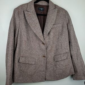 Talbots Brown Wool Blend Blazer